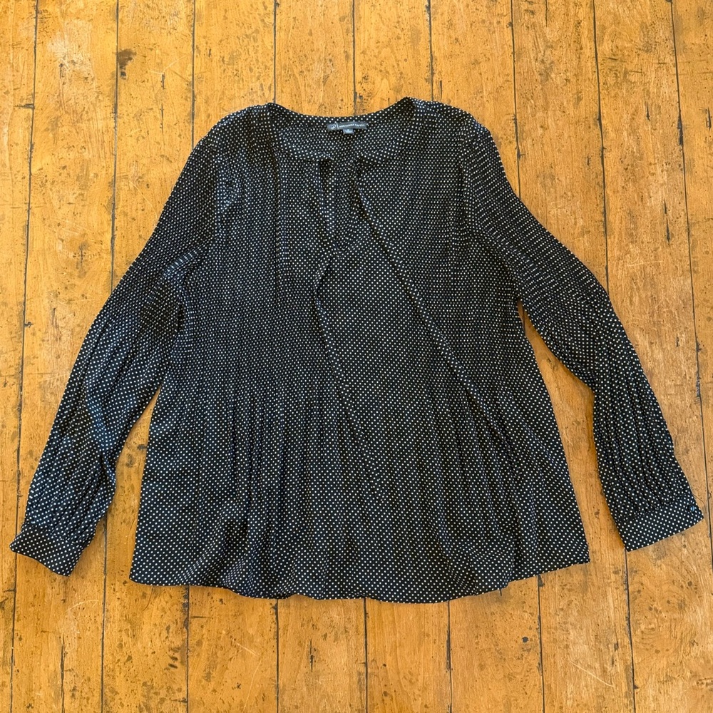 Black and White Polka Dot Blouse